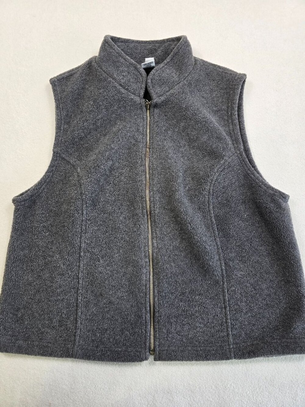 Talbots Womens XL Gray Fleece Vest